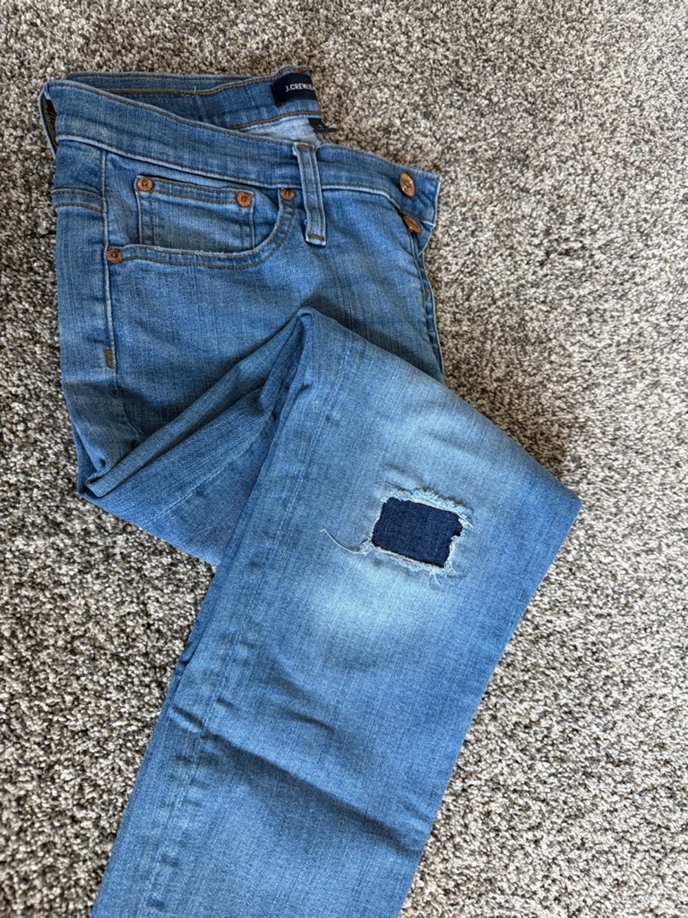 J.Crew 9” Toothpick High-Rise Button-Fly Blue Jeans - Picture 5 of 5